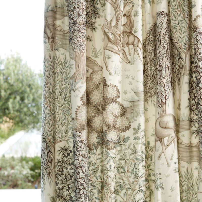 The Brook Wide Width Fabric Sage/Linen