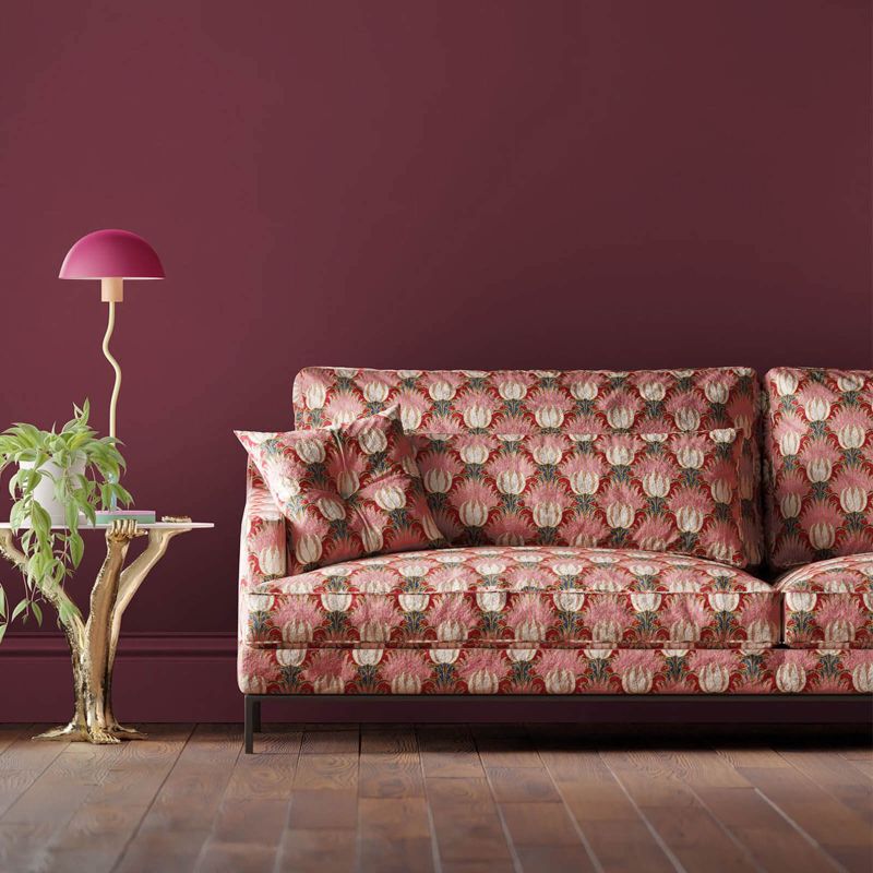 Tulip & Bird Fabric Opal/Sea Foam