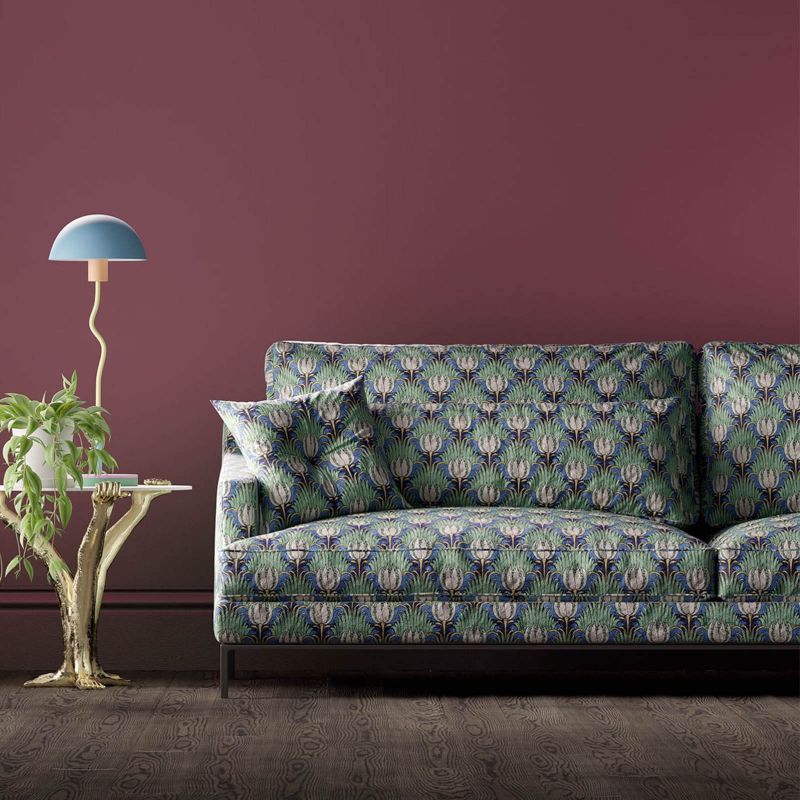 Tulip & Bird Fabric Opal/Sea Foam