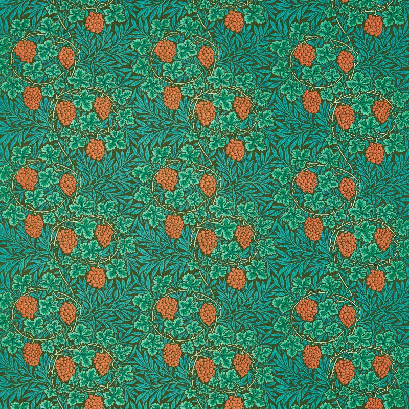Vine Fabric Dark Olive