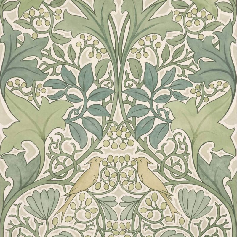 Voysey's Damask Wallpaper Apple Green
