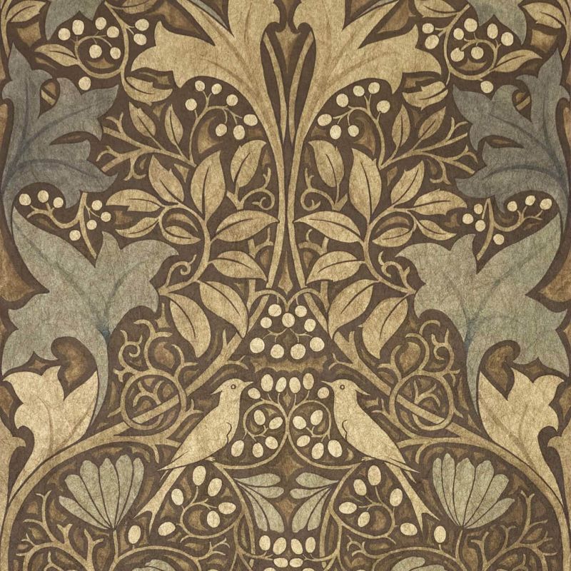 Voysey's Damask Wallpaper Bronzed Walnut
