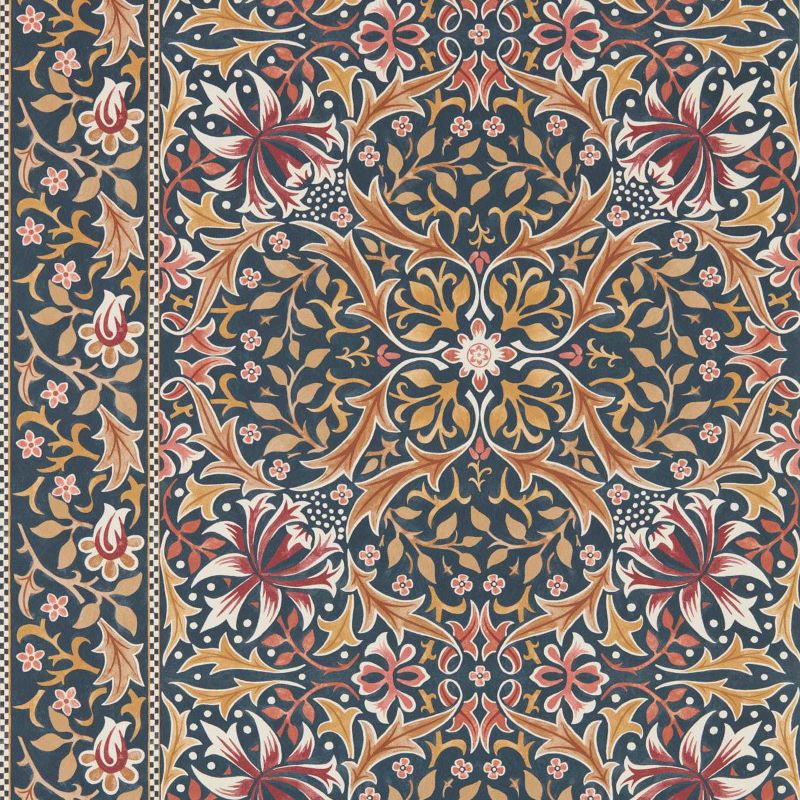 Walthamstow Wallpaper Indigo/Gold