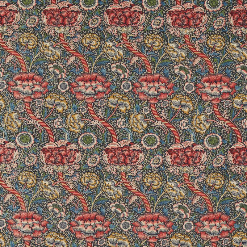 Wandle Fabric Indigo/Carmine
