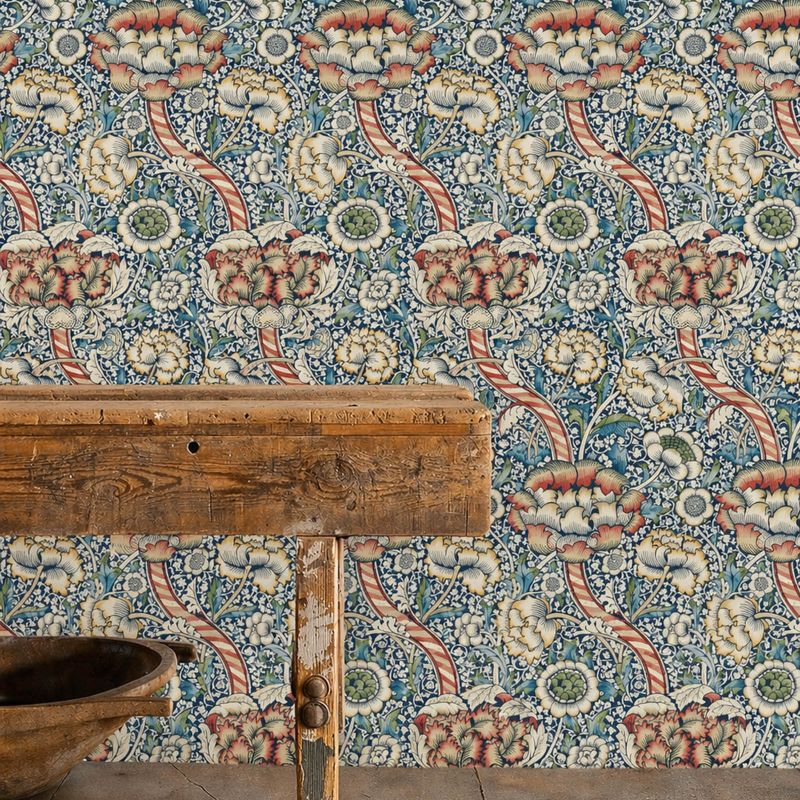 Wandle Wallpaper Indigo/Madder