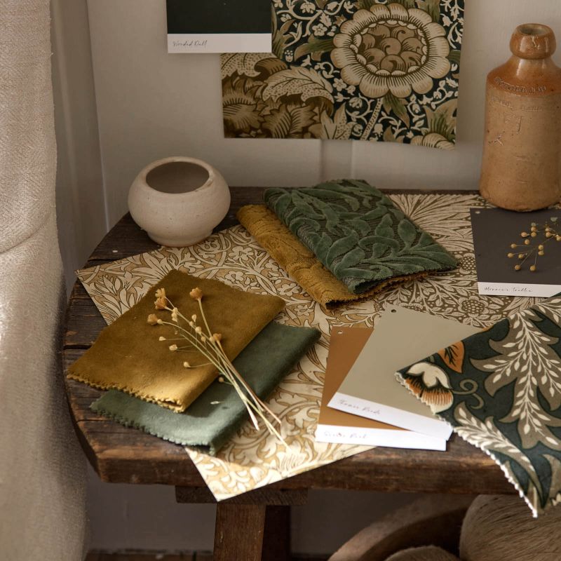 Wardle Velvet Fabric Citrus Stone