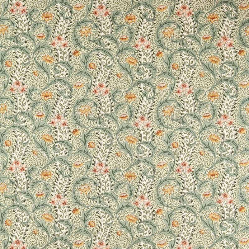 Wild Tulip & Vine Fabric Bayleaf/Ochre