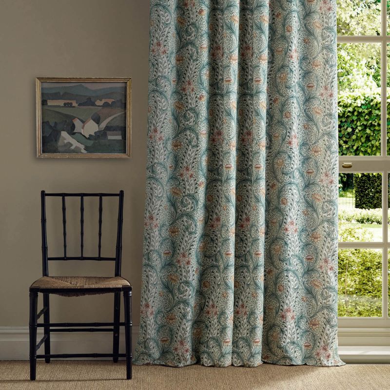 Wild Tulip & Vine Fabric Bayleaf/Ochre