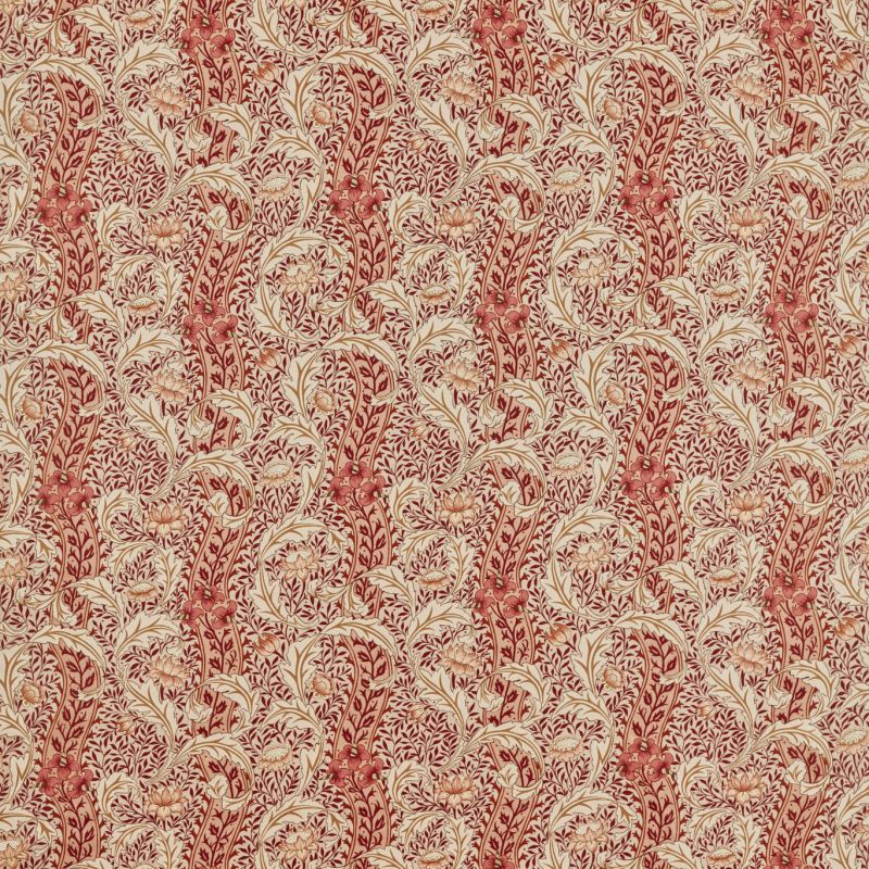 Wild Tulip & Vine Fabric Linen/Plum