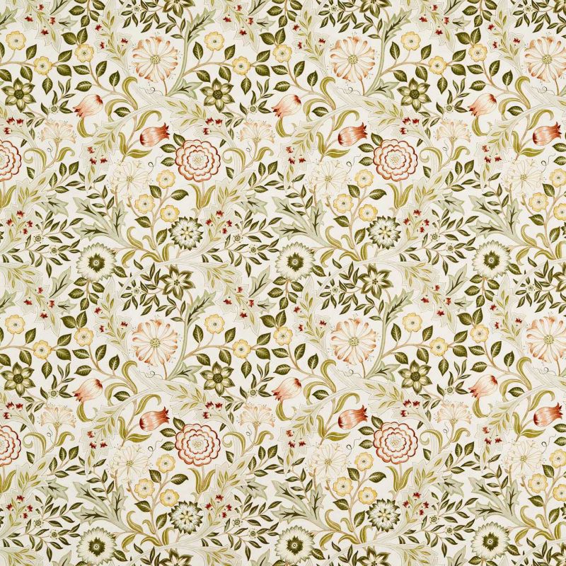 Wilhelmina Wide Width Fabric Russet/Leaf Green