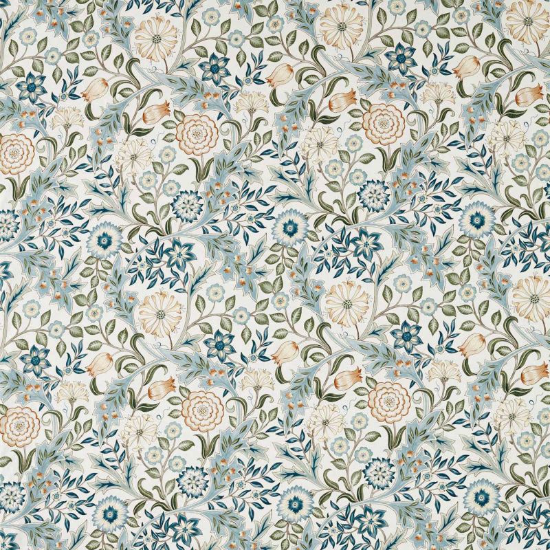 Wilhelmina Wide Width Fabric Soft Blue/Peach