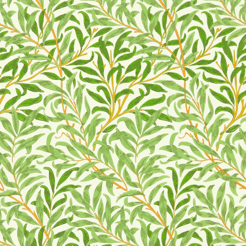 Willow Boughs Wallpaper Leaf Green