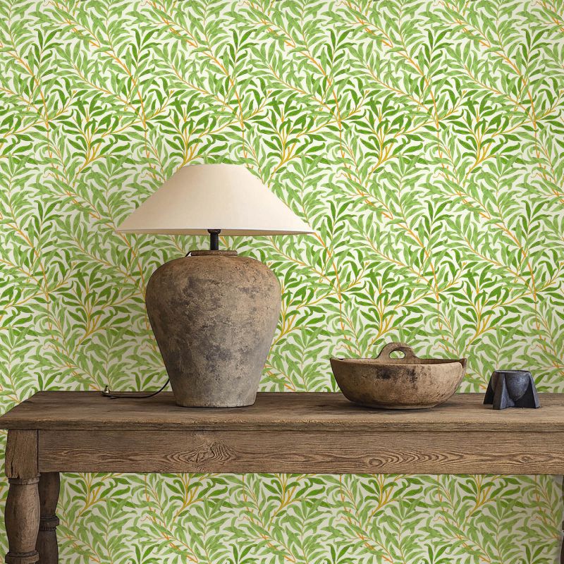 Willow Boughs Wallpaper Leaf Green