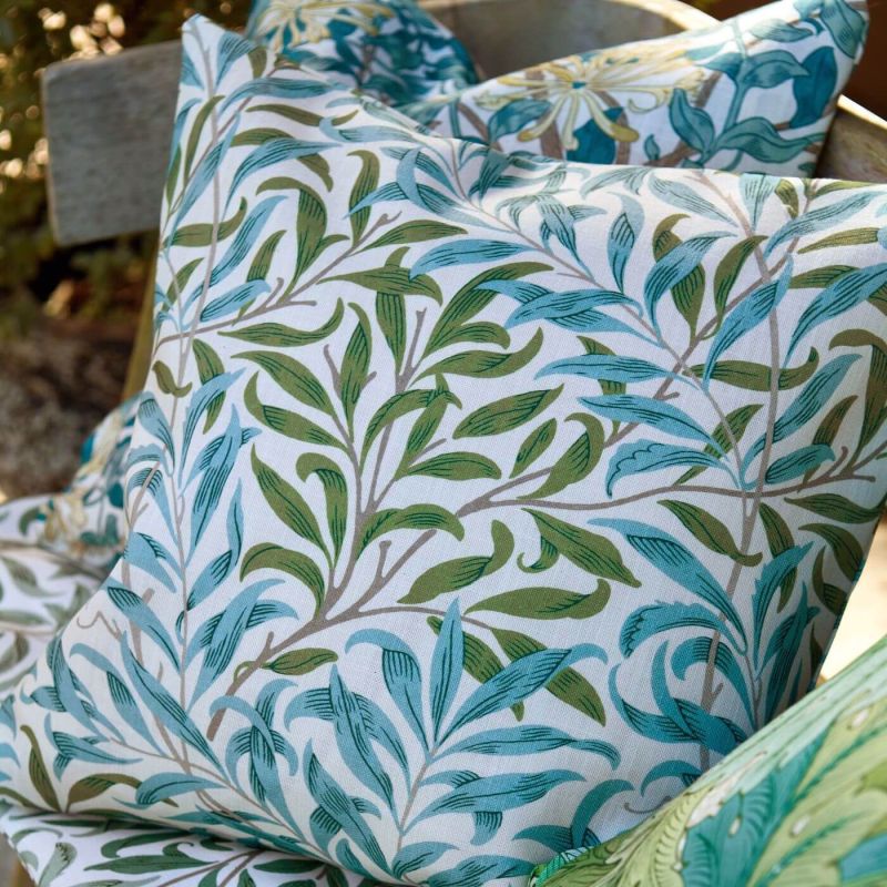 Willow Boughs Outdoor Fabric Nettle/Sky Blue