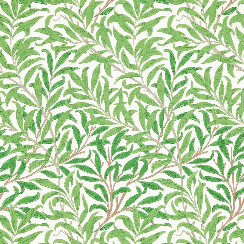 Willow Boughs Wallpaper Leaf Green