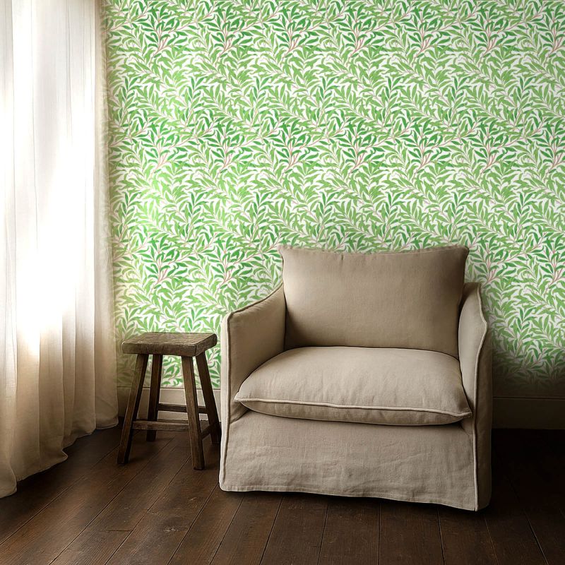 Willow Boughs Wallpaper Leaf Green