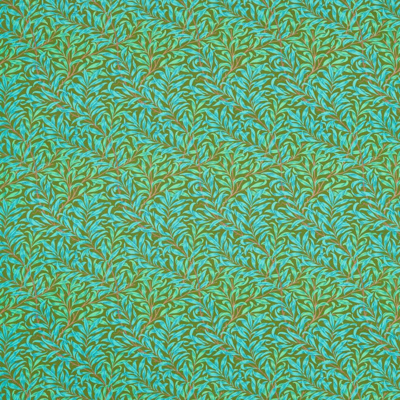 Willow Boughs Fabric Olive/Turquoise