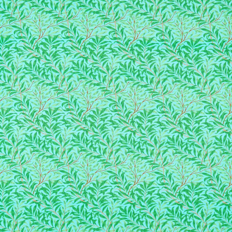Willow Boughs Fabric Sky/Leaf Green