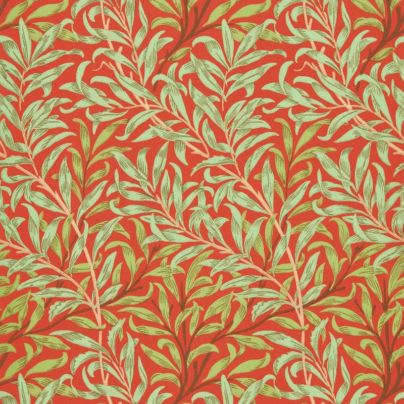 Willow Boughs Wallpaper Tomato/Olive