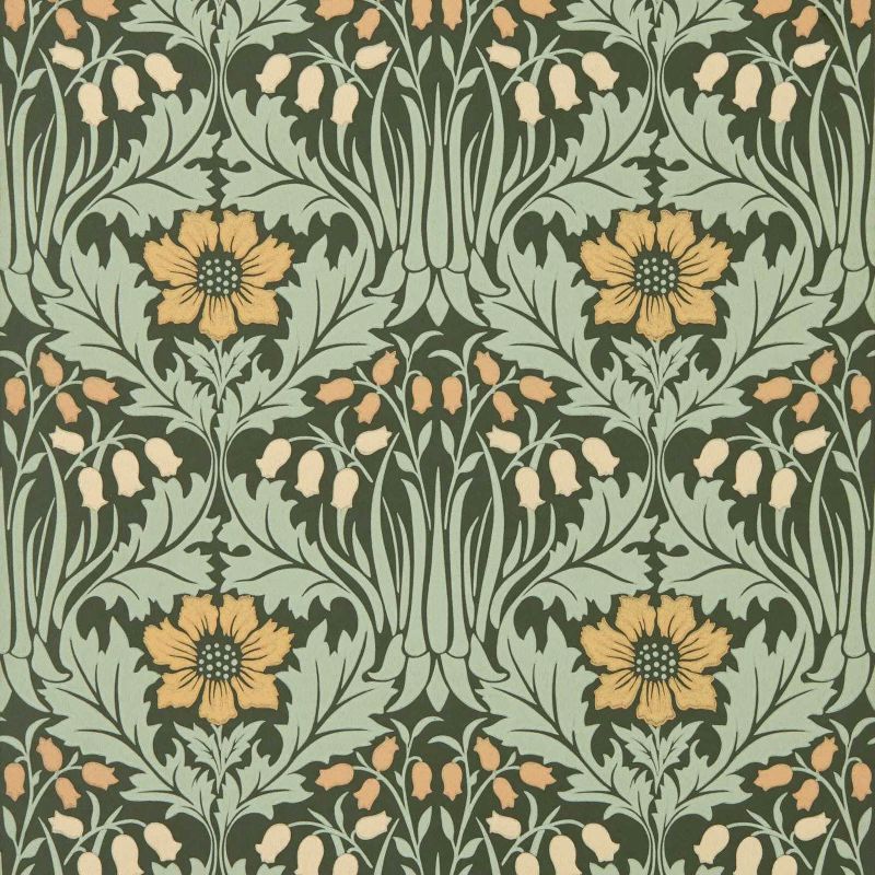 Woodbell & Anemone Wallpaper Bayleaf/Manilla