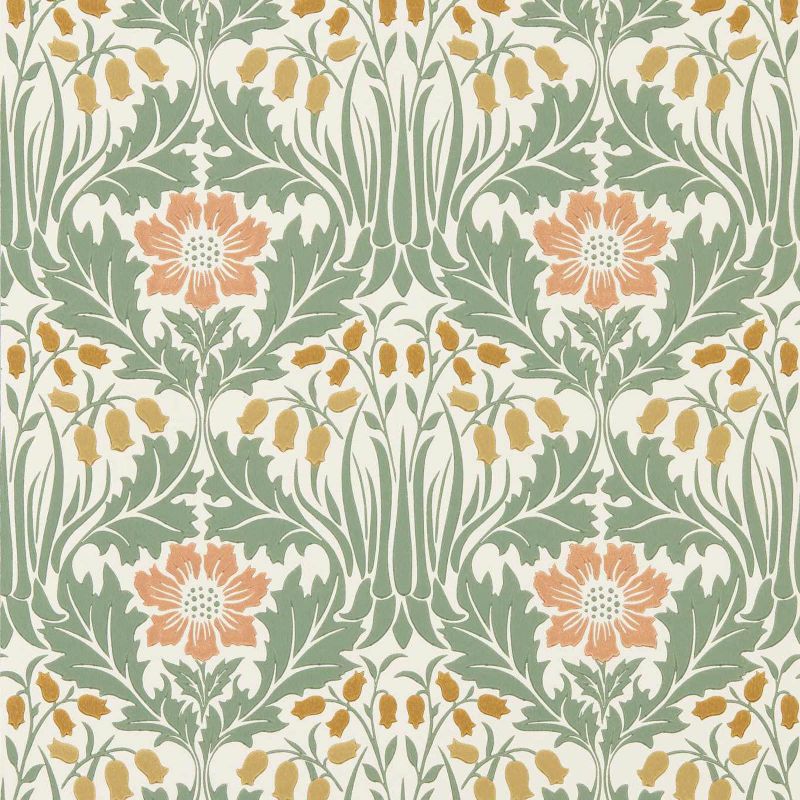 Woodbell & Anemone Wallpaper Rose/Sage