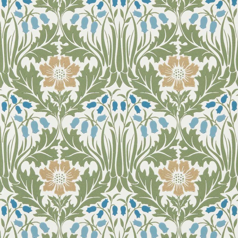 Woodbell & Anemone Wallpaper Woad/Nettle