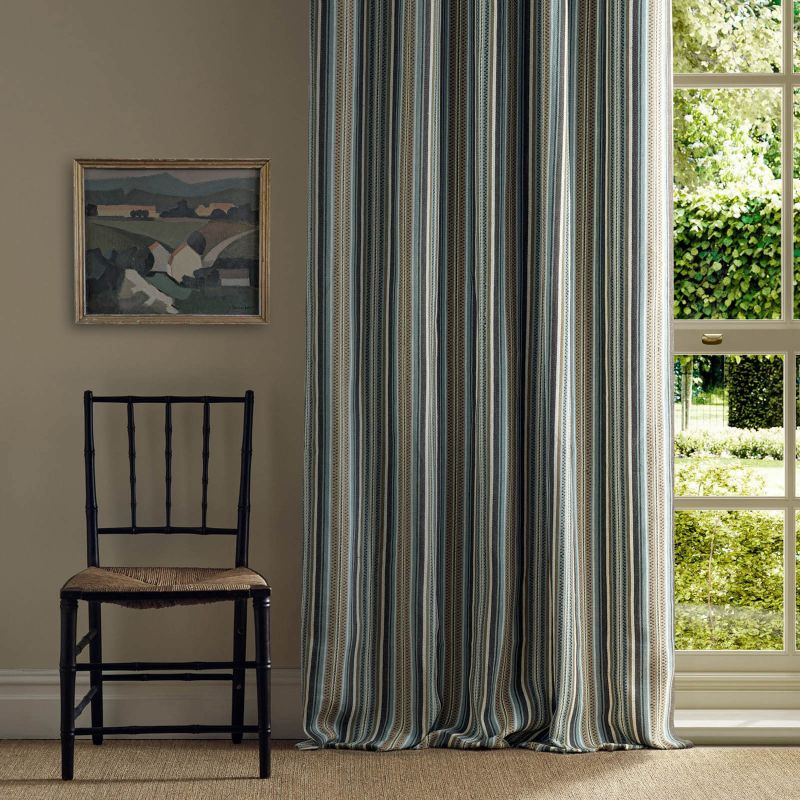 Woodford Stripe Fabric Teal