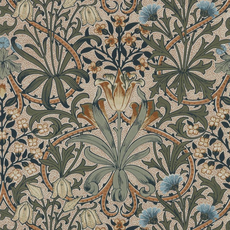 Woodland Weeds Wallpaper Bayleaf/Wheat