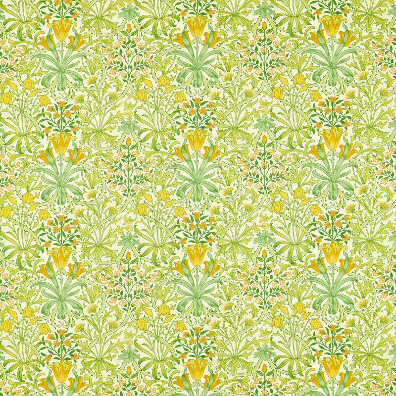 Woodland Weeds Fabric Sap Green