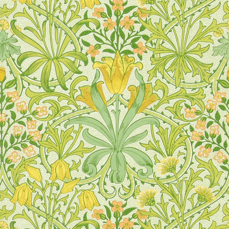 Woodland Weeds Wallpaper Sap Green