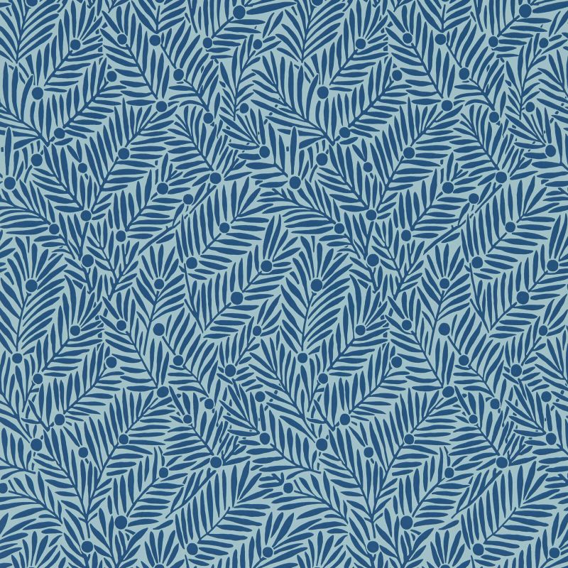 Yew & Aril Wallpaper Indigo