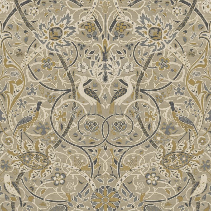 Bullerswood Wallpaper Stone/Mustard