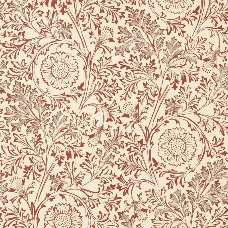 Chamomile Wallpaper Flax/Madder