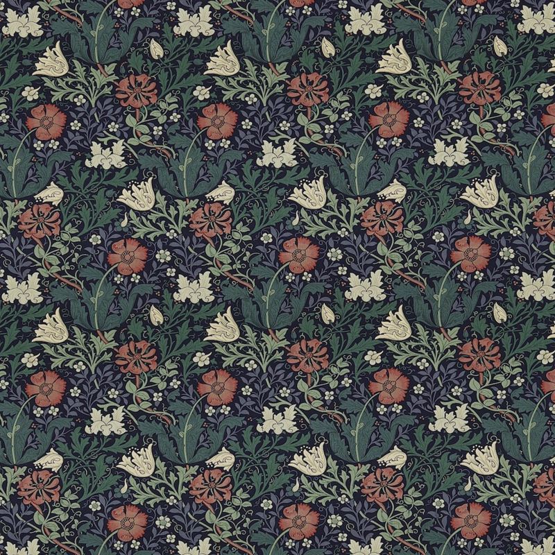 Cucchiaio In Melamina William Morris Compton Design - Collezione Leonardo, 24x9 Cm, Stoviglia Artistica Per La Tavola