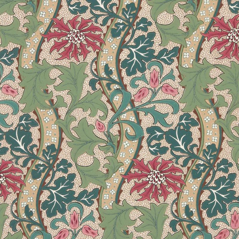 Cornflower Wallpaper Madder/Forest
