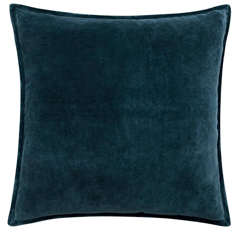 Honeysuckle & Tulip Square Pillowcase, Teal Teal
