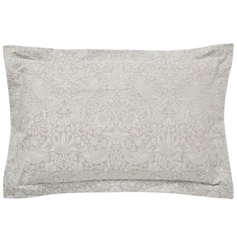 Pure Strawberry Thief Oxford Pillow Case, Pebble Pebble