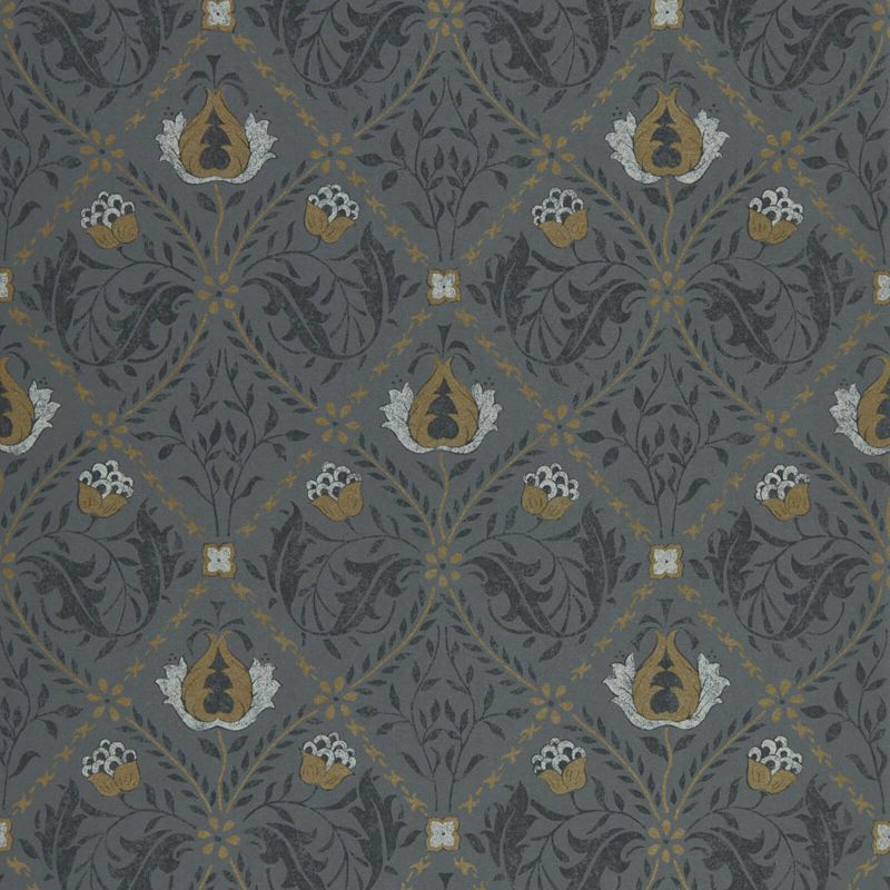 Pure Trellis Wallpaper Black Ink