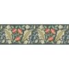 Bluebell & Peony Border Wallpaper Bayleaf/Manilla
