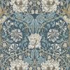 Honeysuckle & Tulip Wallpaper Woad/Thyme