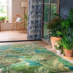 Acanthus Outdoor rug Nettle/Sky Blue 46766-200616 Nettle/Sky Blue
