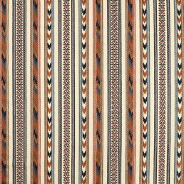 Bloomsbury Stripe Fabric Russet/Indigo