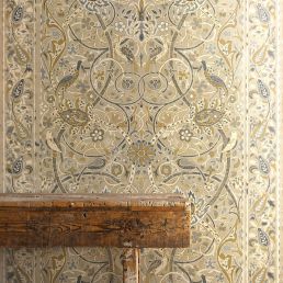 Bullerswood Wallpaper Stone/Mustard