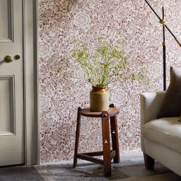 Chamomile Wallpaper Flax/Madder