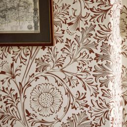 Chamomile Wallpaper Flax/Madder