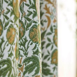 Elmcote Weave Outdoor Fabric River Blue/Apricot