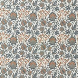Elmcote Weave Outdoor Fabric River Blue/Apricot