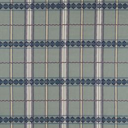 Hanover Check Fabric Teal/Indigo