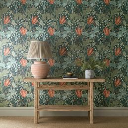 Lent Lily Wallpaper Indigo/Madder