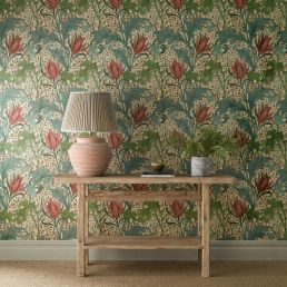 Lent Lily Wallpaper Plum/Bayleaf